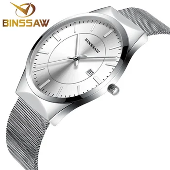 BINSSAW Top Luxury Brand Quartz Watch Men Male Clock Business Wrist Watch Mesh Stainless Steel Fashion Watches relogio masculino
BINSSAW Top Luxury Brand Quartz Watch Men Male Clock Business Wrist Watch Mesh Stainless Steel Fashion Watches relogio masculino