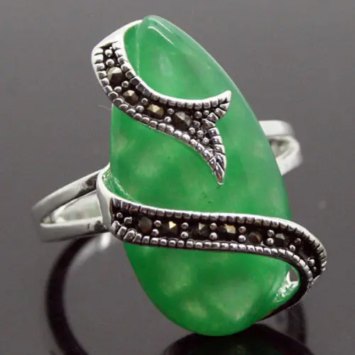 Hot sale new Style >>>>925 Sterling Silver Natural Green Snake Shape Marcasite Ring Size 7/8/9
Hot sale new Style >>>>925 Sterling Silver Natural Green Snake Shape Marcasite Ring Size 7/8/9