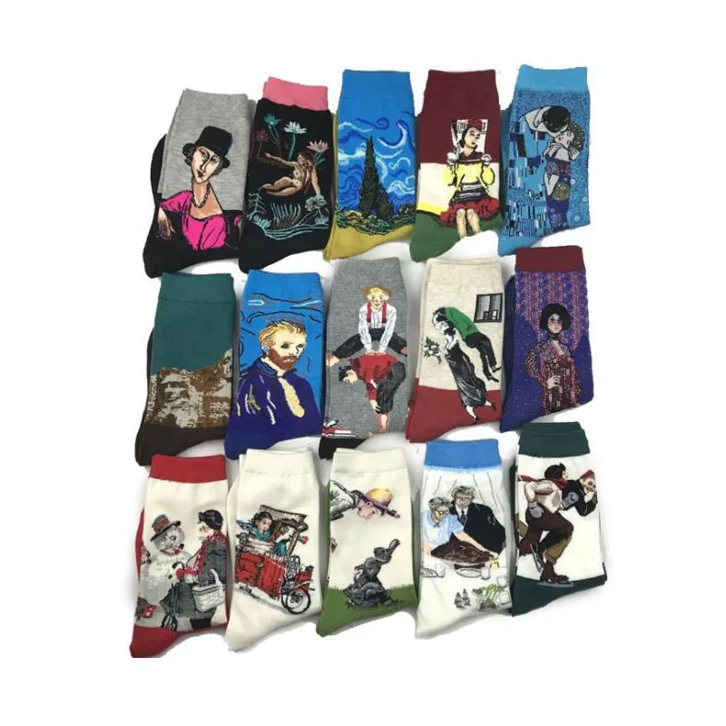 Oil Painting style socks character design vintage sock for women men van gogh, Picasso,Monet style socks funny cute socks
Oil Painting style socks character design vintage sock for women men van gogh, Picasso,Monet style socks funny cute socks