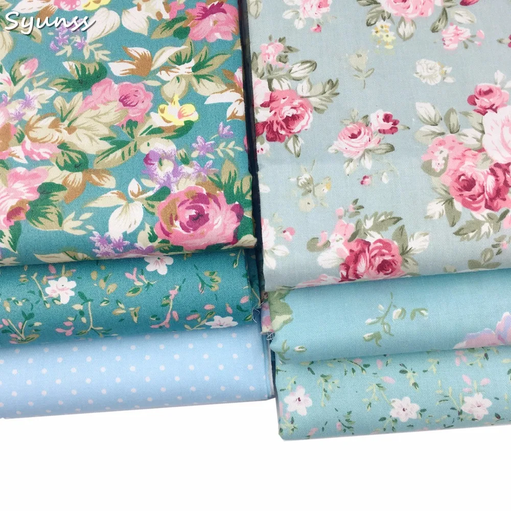 100% Twill Cotton Fabric for Patchwork Quilt Cushions Telas Tedio Sewing Tissue DIY Crafts Tilda Cloth Dress Blue Floral Printed
100% Twill Cotton Fabric for Patchwork Quilt Cushions Telas Tedio Sewing Tissue DIY Crafts Tilda Cloth Dress Blue Floral Printed