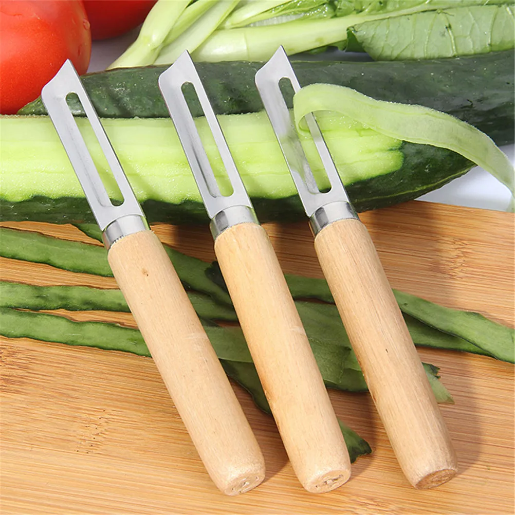 Stainless Steel Fruit Vegetable Peeler Cucumber Carrot Potato Zesters Wooden Handle Kitchen Tool
Stainless Steel Fruit Vegetable Peeler Cucumber Carrot Potato Zesters Wooden Handle Kitchen Tool
