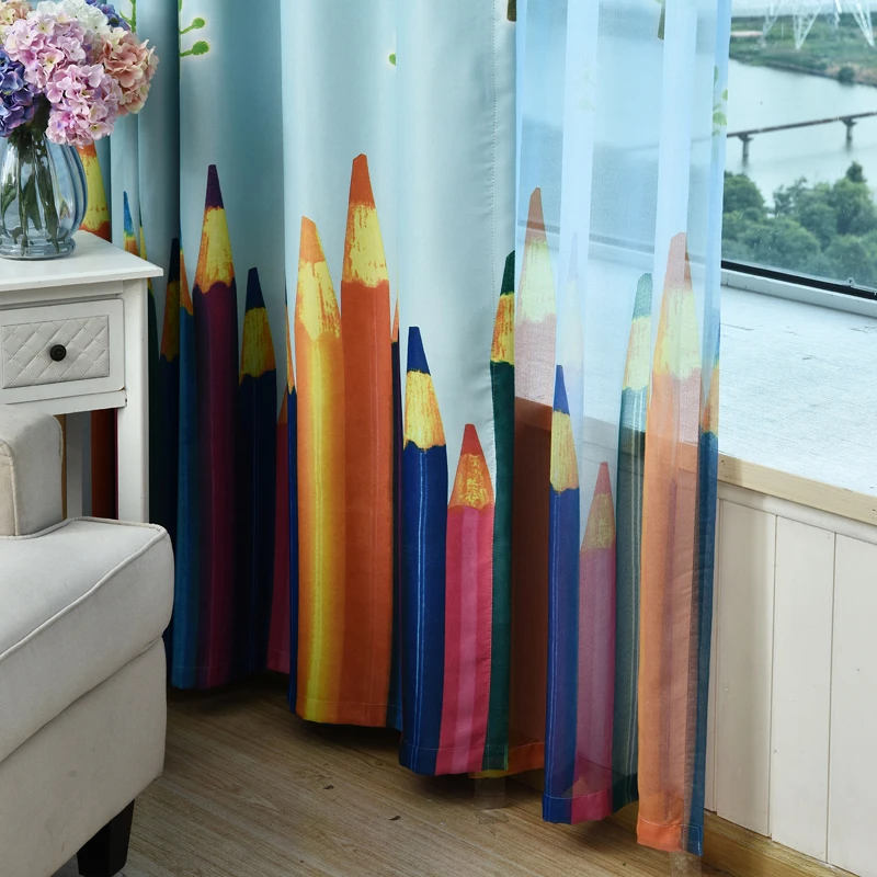 Children's Cartoon Finished Curtains Color Pencil Printing Blackout Curtains For Living Room Bedroom Boys/ Girls Room WP178&20
Children's Cartoon Finished Curtains Color Pencil Printing Blackout Curtains For Living Room Bedroom Boys/ Girls Room WP178&20