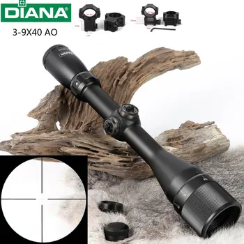 Tactical DIANA 3-9X40AO Riflescope One Tube Glass Double Crosshair Reticle Optical Sight Hunting Rifle Scope Trail Riflescopes
Tactical DIANA 3-9X40AO Riflescope One Tube Glass Double Crosshair Reticle Optical Sight Hunting Rifle Scope Trail Riflescopes