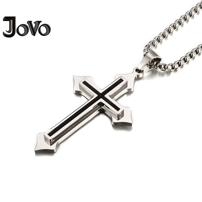 Trendy Stainless Steel Pendants Necklaces for Men Boy Two Sizes Cross Pendant Chain Necklace High Polished Jewerly
Trendy Stainless Steel Pendants Necklaces for Men Boy Two Sizes Cross Pendant Chain Necklace High Polished Jewerly