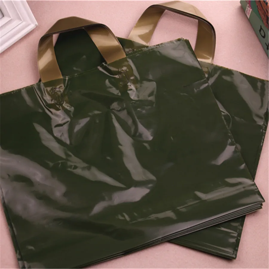 High-density Polythylene Eco-friendly Pure Green Packaging Bag With Handles 10pcs/lot 29*35cm Large Clothing Sachet Plastique
High-density Polythylene Eco-friendly Pure Green Packaging Bag With Handles 10pcs/lot 29*35cm Large Clothing Sachet Plastique