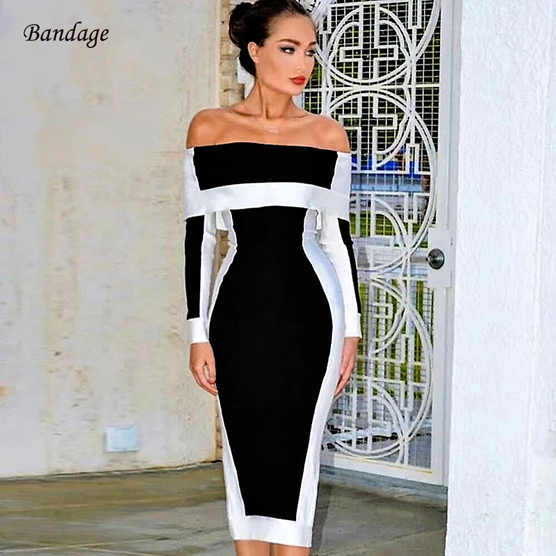 2019 Sexy Autumn Bodycon Bandage Dress Long Sleeve Vestidos Verano New Fashion Off Shoulder Women Going Out Party Dresses Black
2019 Sexy Autumn Bodycon Bandage Dress Long Sleeve Vestidos Verano New Fashion Off Shoulder Women Going Out Party Dresses Black