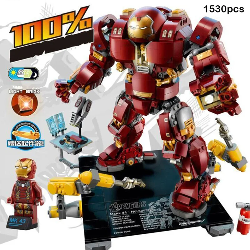 Super Heros Iron Man Hulk Buster Model Building Blocks Avengers Figures Compatible Legoed Robots Bricks Toys For Children Gifts
Super Heros Iron Man Hulk Buster Model Building Blocks Avengers Figures Compatible Legoed Robots Bricks Toys For Children Gifts