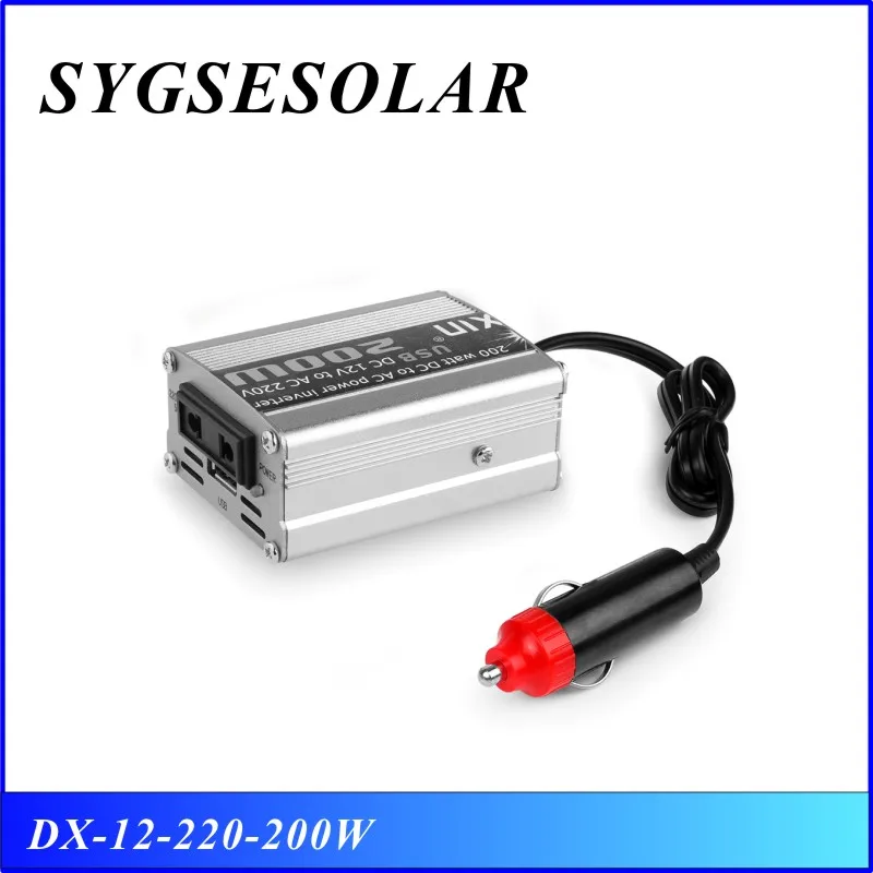 

200W Car Power Inverter Converter DC 12V to AC 220V Modified Sine Wave Power with USB 5V Output free shipping