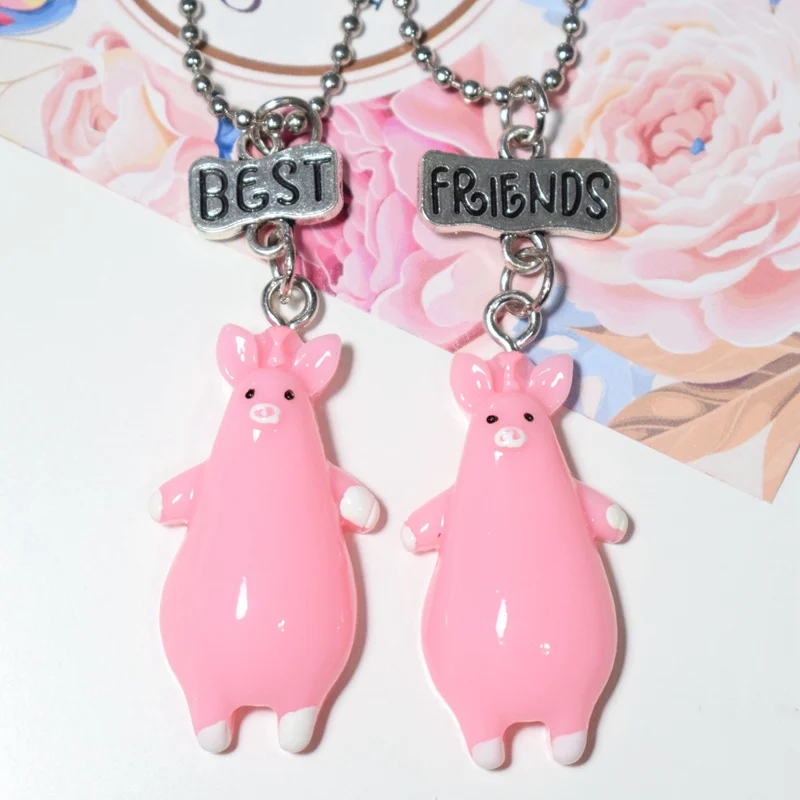 Resin Simulation Lovely Pig bff Pendant Necklace Children Best Friends Girls Twins Friendship Jewelry Birthday Gift
Resin Simulation Lovely Pig bff Pendant Necklace Children Best Friends Girls Twins Friendship Jewelry Birthday Gift