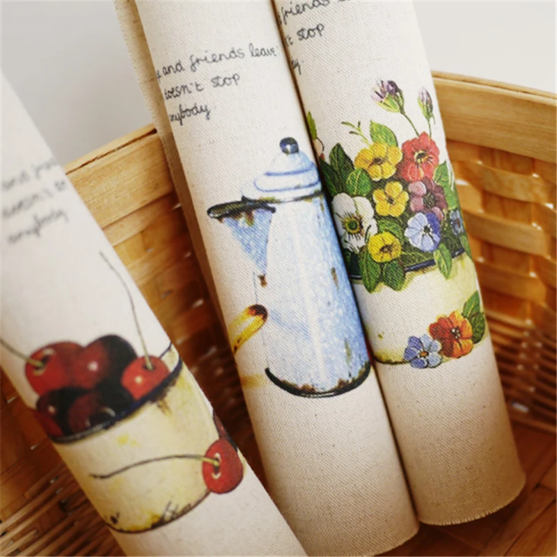 

High quality 3pcs 20*20cm Enamel age Hand Dyed Cotton Linen Fabric Diy Sewing Craft Patchwork Cloth Fabric for cloth