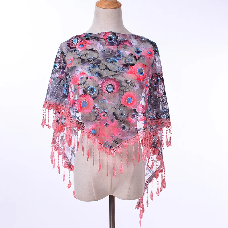 Brand Latest Lace Polyester Hollow Embroidery Tassel Mesh Women's Gradient Color Triangle Scarf Clothing Accessories For Ladies
Brand Latest Lace Polyester Hollow Embroidery Tassel Mesh Women's Gradient Color Triangle Scarf Clothing Accessories For Ladies