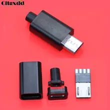 Cltgxdd 1 pçs micro usb 4 pinos conector macho plug soldagem dados otg linha interface diy cabo de dados acessórios(China)