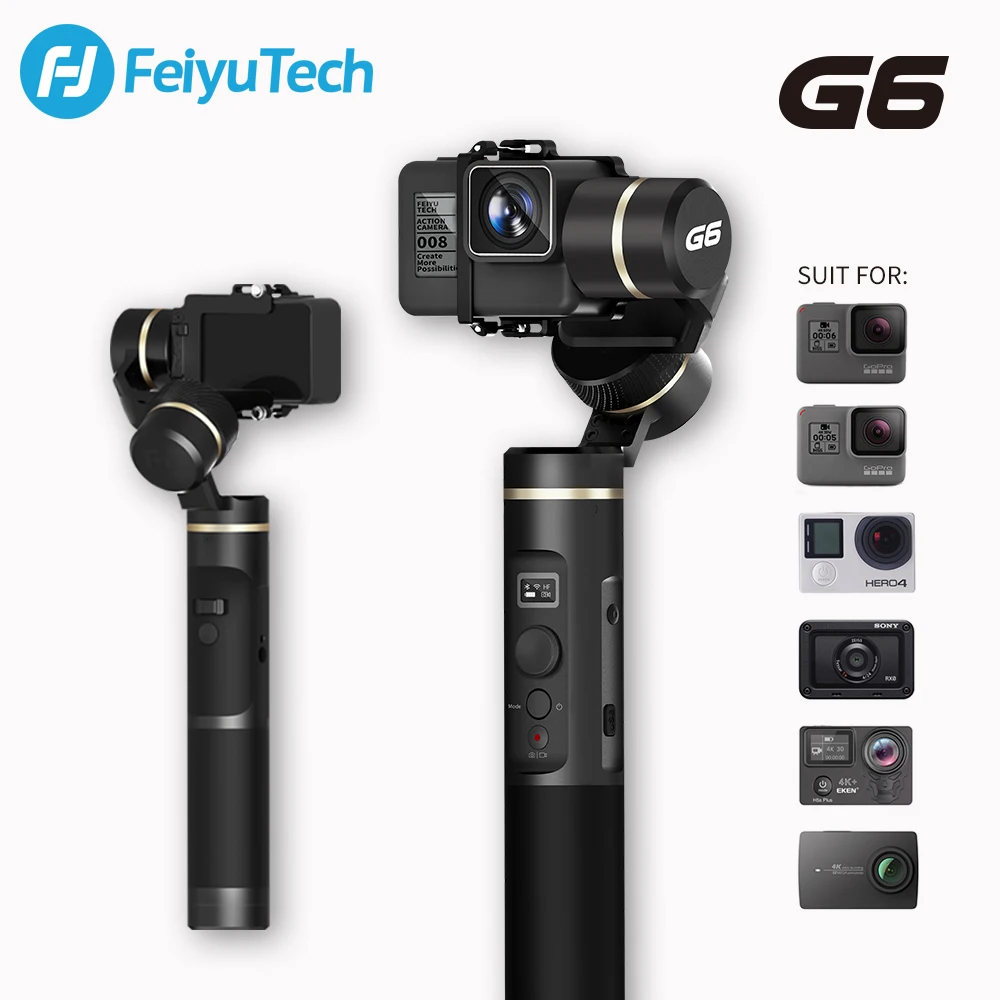 FeiyuTech Feiyu G6 3 осевой ручной шарнирный стабилизатор с Bluetooth и защитой от брызг для