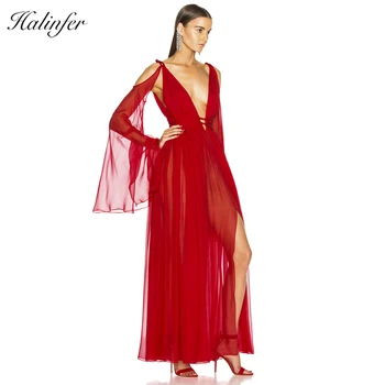 Halinfer2019Summer new hot style European and American fashion half purple v-neck Voile lace Fashion evening long dress vestidos
Halinfer2019Summer new hot style European and American fashion half purple v-neck Voile lace Fashion evening long dress vestidos