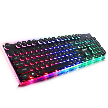 New USB Wired Gaming Keyboard Mouse Set Colorful Backlit Keyboards 104 Keycaps Teclado English Keyboard Computer Game Keyboards
New USB Wired Gaming Keyboard Mouse Set Colorful Backlit Keyboards 104 Keycaps Teclado English Keyboard Computer Game Keyboards