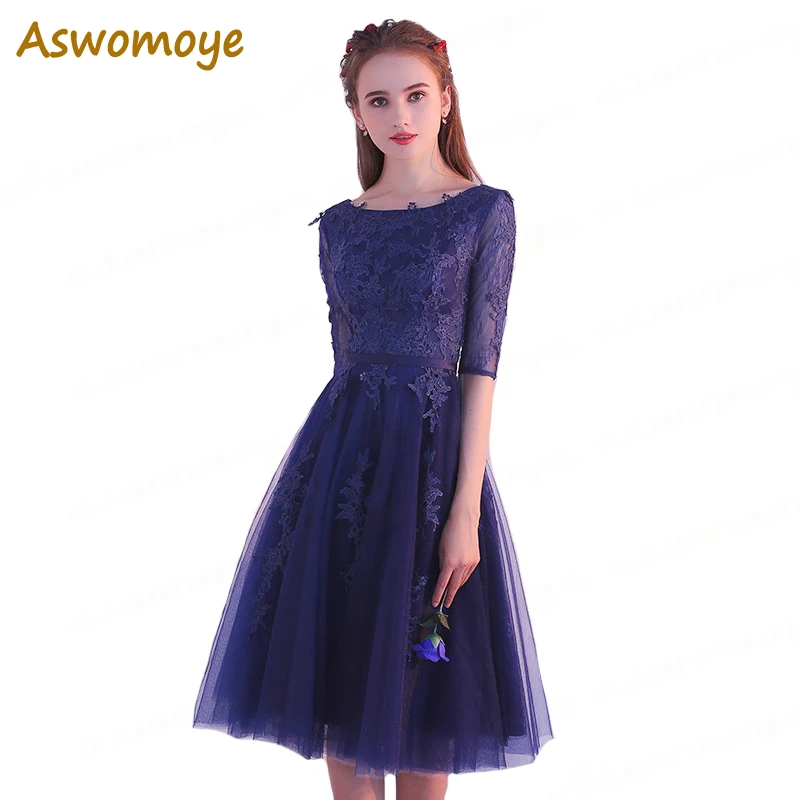 Aswomoye Elegant Women Evening Dress Short 2018 New A-Line Appliques Flower Party Dress Back Lace Up robe de soiree
Aswomoye Elegant Women Evening Dress Short 2018 New A-Line Appliques Flower Party Dress Back Lace Up robe de soiree