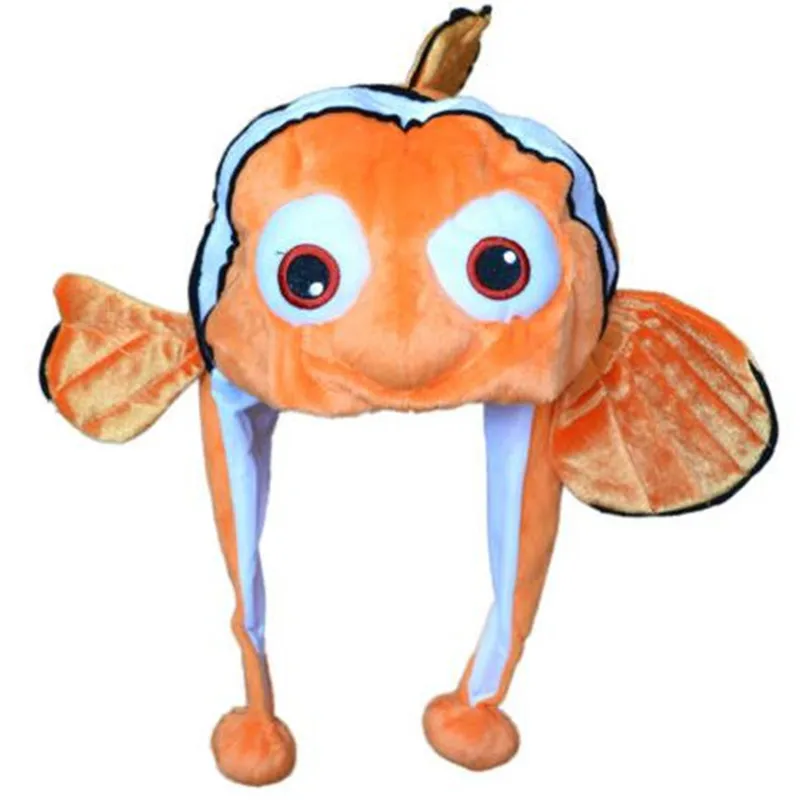New Cosplay hood Cap ocean fish Nemo 1pcs hat Movie Cute Clown Fish Plush Animals Cartoon Cosplay fish Hat Good quality In Stock
New Cosplay hood Cap ocean fish Nemo 1pcs hat Movie Cute Clown Fish Plush Animals Cartoon Cosplay fish Hat Good quality In Stock