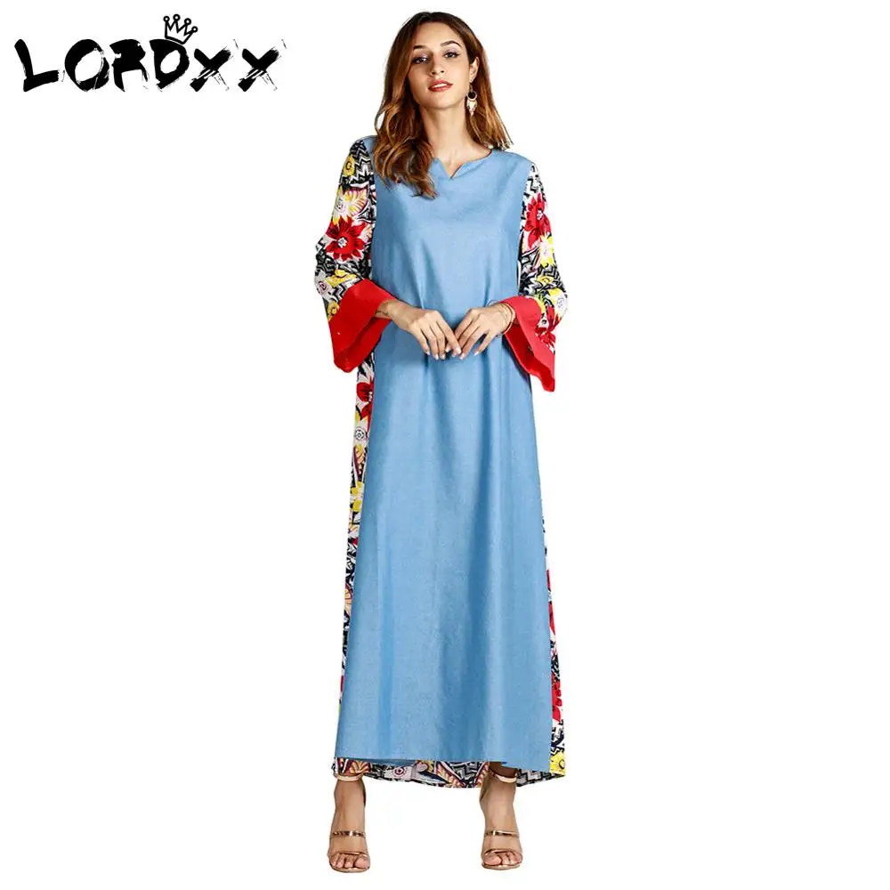 LORDXX Fashion Long Dress Patchwork Muslim Clothing Arab Robe Long Sleeve Middle East Robe Floral Elegant Long Maxi Girl Abaya
LORDXX Fashion Long Dress Patchwork Muslim Clothing Arab Robe Long Sleeve Middle East Robe Floral Elegant Long Maxi Girl Abaya