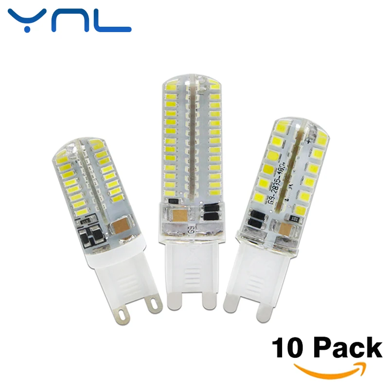 

YNL 10pcs/lot LED G9 Lamp AC 220V 7W 9W 10W G9 LED Bulb SMD2835 3014 48 64 104LEDs Lampada LED 360 degrees Replace Halogen Bulb