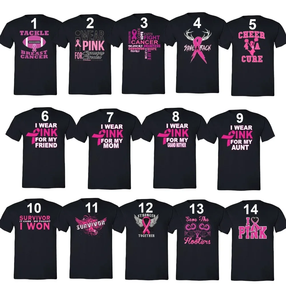 Run for A Cure Breast Cancer Awareness Men/'s T-shirt Cancer Awareness tee