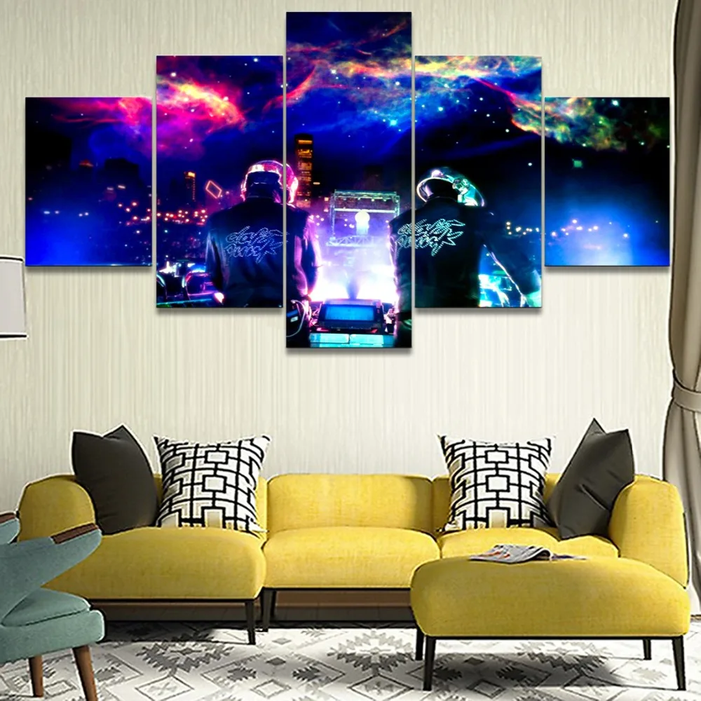 Modern-Artwork-5-Panel-Music-Daft-Punk-HD-Picture-Canvas-Printed-Painting-For-Living-Room-Wall (1)