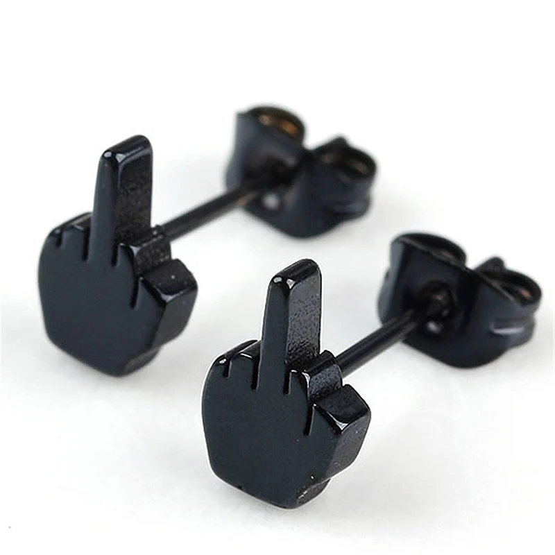 Unisex Individuality Chic Earrings Women Simple Casual Ear Jewelry Girls Punk Style Middle Finger Design Stud Earrings
Unisex Individuality Chic Earrings Women Simple Casual Ear Jewelry Girls Punk Style Middle Finger Design Stud Earrings