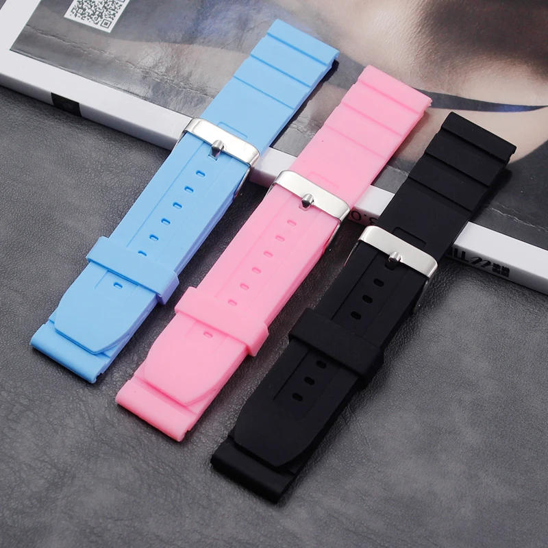 Watch accessories silicone strap men 22 mm ladies sports waterproof natural rubber strap buckle
Watch accessories silicone strap men 22 mm ladies sports waterproof natural rubber strap buckle