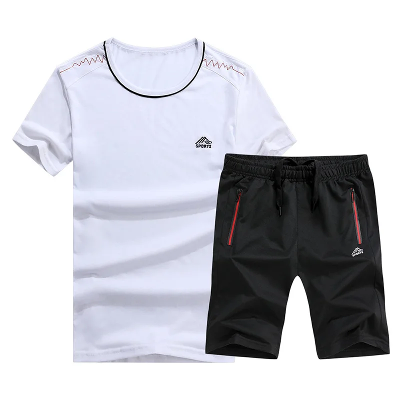 2019 Mens Fitness Tracksuit Set Summer Casual Sporting Clothing Men 2 Two Piece Shorts Sets Fashion Brands T Shirt Track Suit
2019 Mens Fitness Tracksuit Set Summer Casual Sporting Clothing Men 2 Two Piece Shorts Sets Fashion Brands T Shirt Track Suit