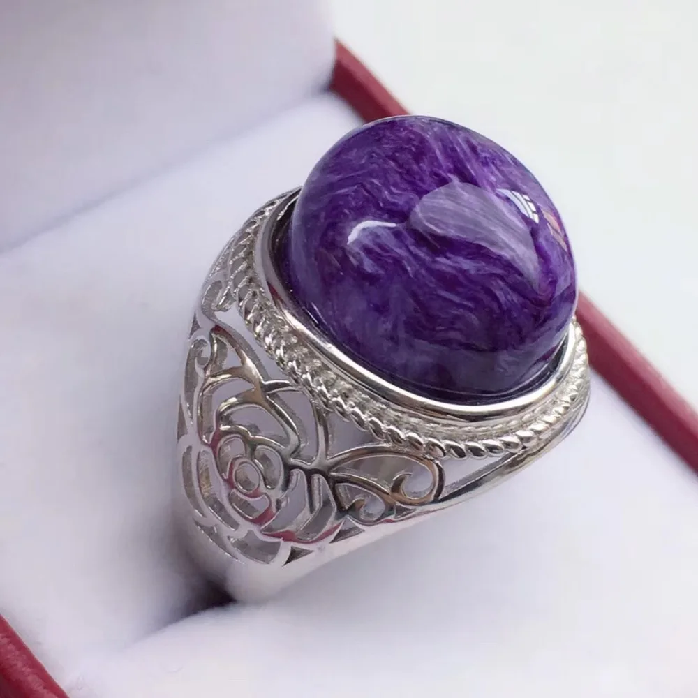 Natural Purple Charoite Ring Stone Crystal Women Men Lucky Love Gift Jewelry 925 Silver 16x14mm Oval Beads Adjustable Ring AAAAA
Natural Purple Charoite Ring Stone Crystal Women Men Lucky Love Gift Jewelry 925 Silver 16x14mm Oval Beads Adjustable Ring AAAAA
