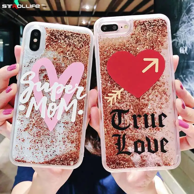 STROLLIFE Liquid Quicksand Phone Case for iPhone XS Max XR Glitter Love Heart Sequins Cover for iPhone 8 7 6S Plus X Back Shell
STROLLIFE Liquid Quicksand Phone Case for iPhone XS Max XR Glitter Love Heart Sequins Cover for iPhone 8 7 6S Plus X Back Shell