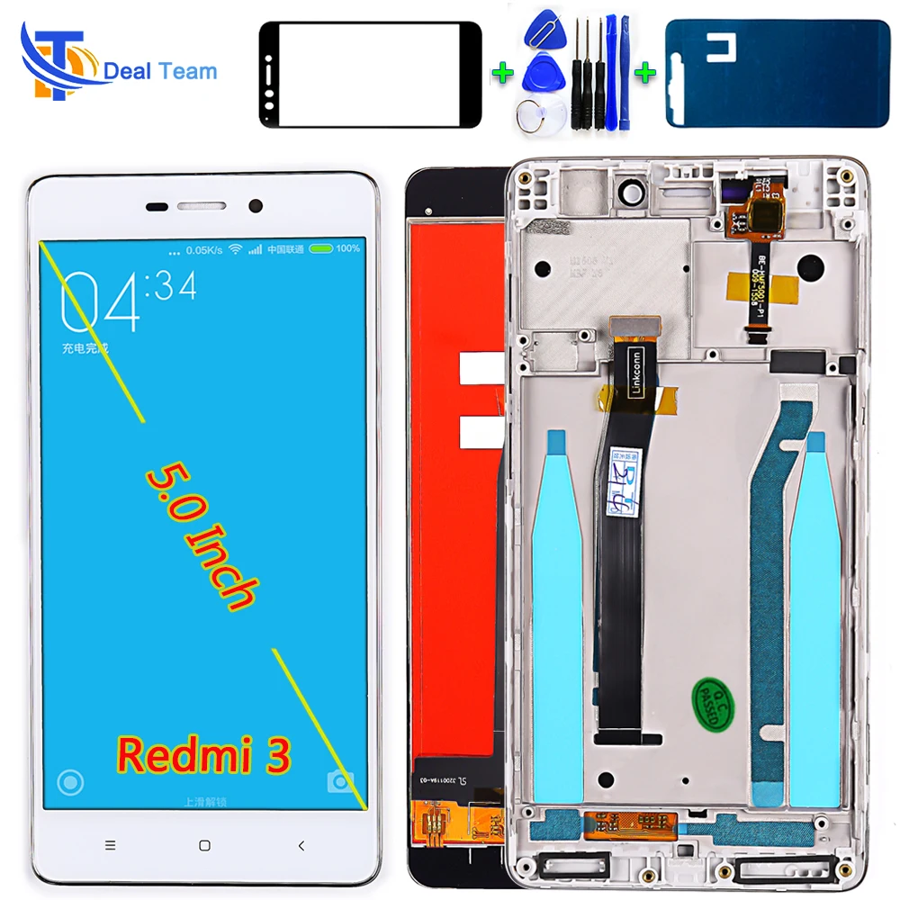 AAA Quality LCD Display For Xiaomi Redmi 3S / 3 5.0 inch Touch screen Digitizer Assembly For Redmi 3S Pro Frame Tools And Glass
AAA Quality LCD Display For Xiaomi Redmi 3S / 3 5.0 inch Touch screen Digitizer Assembly For Redmi 3S Pro Frame Tools And Glass