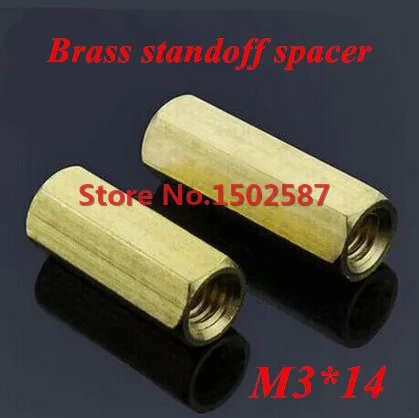 200 Pieces M3*14 Brass Hex Standoff Spacer Double-pass Column M3 Female x M3 Female 14mm
200 Pieces M3*14 Brass Hex Standoff Spacer Double-pass Column M3 Female x M3 Female 14mm