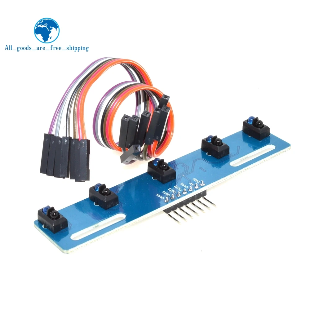 MH-ET LIVE 5 channel Infrared Reflective Sensor TCRT5000 KIT 5 way/road IR Photoelectric Switch Barrier Line Track Module
MH-ET LIVE 5 channel Infrared Reflective Sensor TCRT5000 KIT 5 way/road IR Photoelectric Switch Barrier Line Track Module