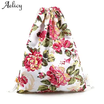 

Aelicy Luxury Drawstring Bag Small Canvas Women's Backpack for Cartoon Printing Girl Cute Daypack Kids Satchel Softback Mochilas