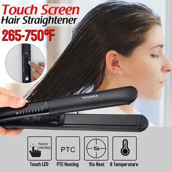 110-220V Universal 265F-750F Hair Straightener Ceramic Digital Touch-Screen Adjustable Temperature Dry Wet Use 29cm Length
110-220V Universal 265F-750F Hair Straightener Ceramic Digital Touch-Screen Adjustable Temperature Dry Wet Use 29cm Length
