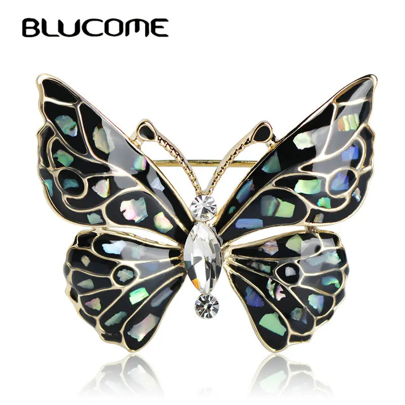 Blucome Fashion Blue Butterfly Brooch Clothes Accessories Gold-color Abalone Shell Insect Brooches Jewelry Pins For Suit Dress
Blucome Fashion Blue Butterfly Brooch Clothes Accessories Gold-color Abalone Shell Insect Brooches Jewelry Pins For Suit Dress