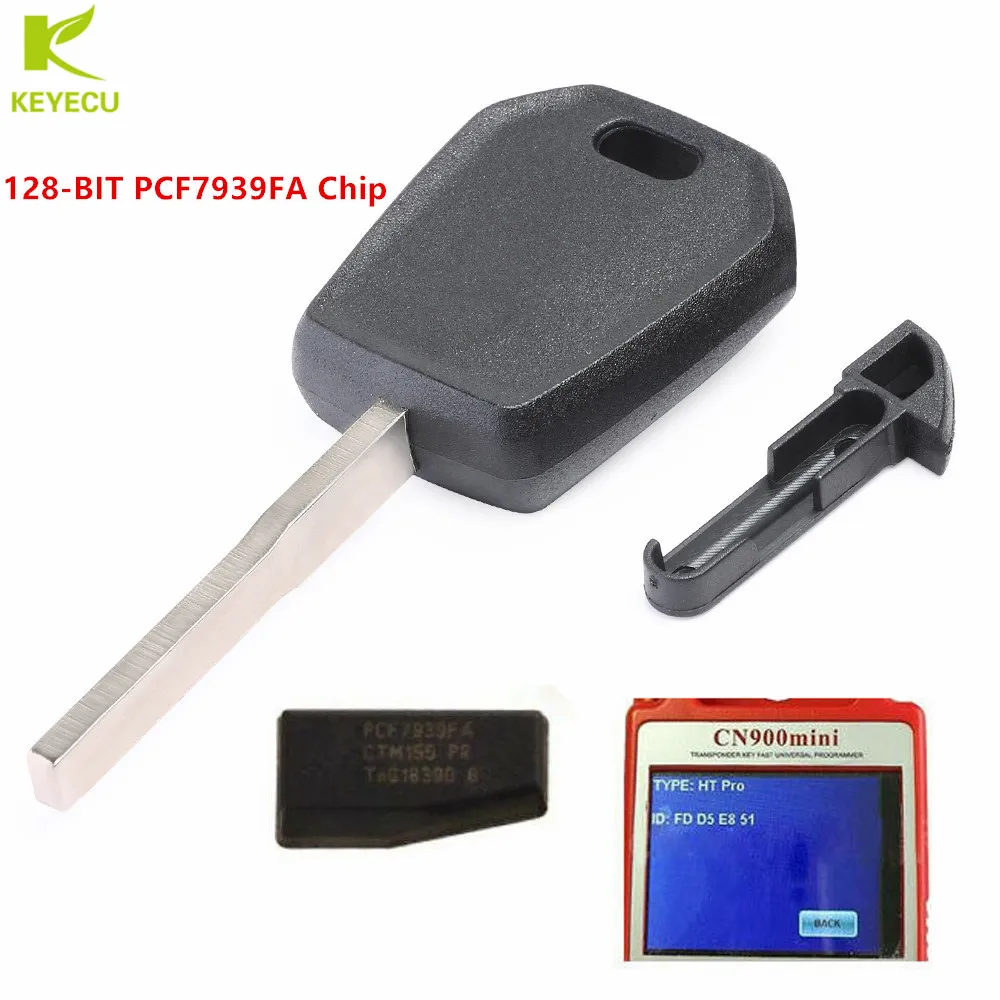 

KEYECU Replacement Transponder Key 164-R8128 Side Mill 128-BIT PCF7939FA for Ford Edge F-Series Fusion Mustang,for Lincoln