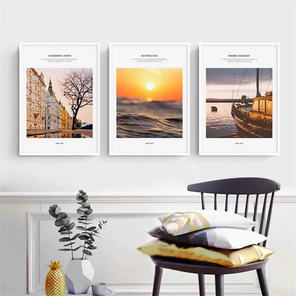 HAOCHU Sunset Glow Boat Tree Canvas Painting For Living Room Home Decor Painting Print Poster Simple Nordic Wall Picture
HAOCHU Sunset Glow Boat Tree Canvas Painting For Living Room Home Decor Painting Print Poster Simple Nordic Wall Picture