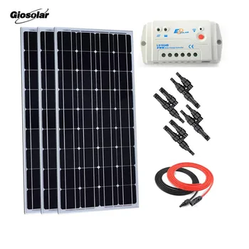 300 Watt Monocrystalline Solar Starter Kit with 30A PWM LED EP Solar Charge Controller for Off-Grid RV Boat Off-Grid Kit 12 Volt
300 Watt Monocrystalline Solar Starter Kit with 30A PWM LED EP Solar Charge Controller for Off-Grid RV Boat Off-Grid Kit 12 Volt