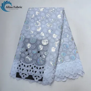 White African Lace Fabric 2020 High Quality French Tulle Lace With Sequins For Party Dress Tailor Material 5 Yards/pcs
White African Lace Fabric 2020 High Quality French Tulle Lace With Sequins For Party Dress Tailor Material 5 Yards/pcs