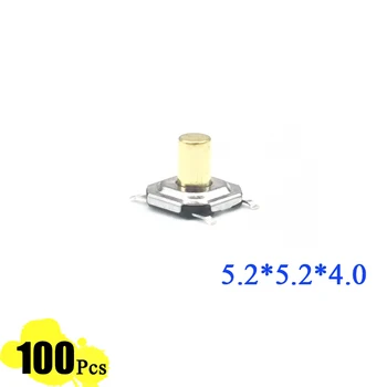 100 pieces/lot touch switch 5.2*5.2*4.0mm 4 PIN Metal Tactile 12V Micro SMT tact switch Push Button Switch High-Quality
100 pieces/lot touch switch 5.2*5.2*4.0mm 4 PIN Metal Tactile 12V Micro SMT tact switch Push Button Switch High-Quality