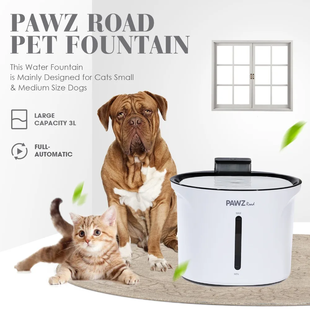 Pet Water Fountain Silent Automatic and Intelligent 3L Dog Cat Water Dispenser with Water Circulatory System and Smart Mode
Pet Water Fountain Silent Automatic and Intelligent 3L Dog Cat Water Dispenser with Water Circulatory System and Smart Mode