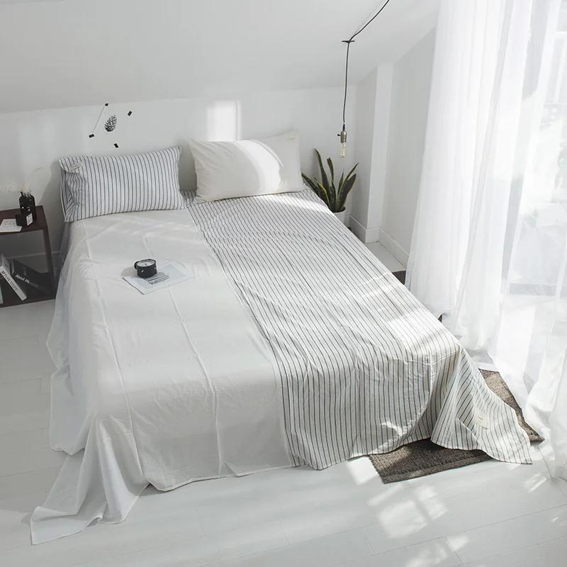 Solid Color Stitching Pattern Cotton 3 Pce Bed Sheet Soft Queen King Bed Fitted Bed Sheet Set Bedclothes Home Textile Sheet Set
Solid Color Stitching Pattern Cotton 3 Pce Bed Sheet Soft Queen King Bed Fitted Bed Sheet Set Bedclothes Home Textile Sheet Set