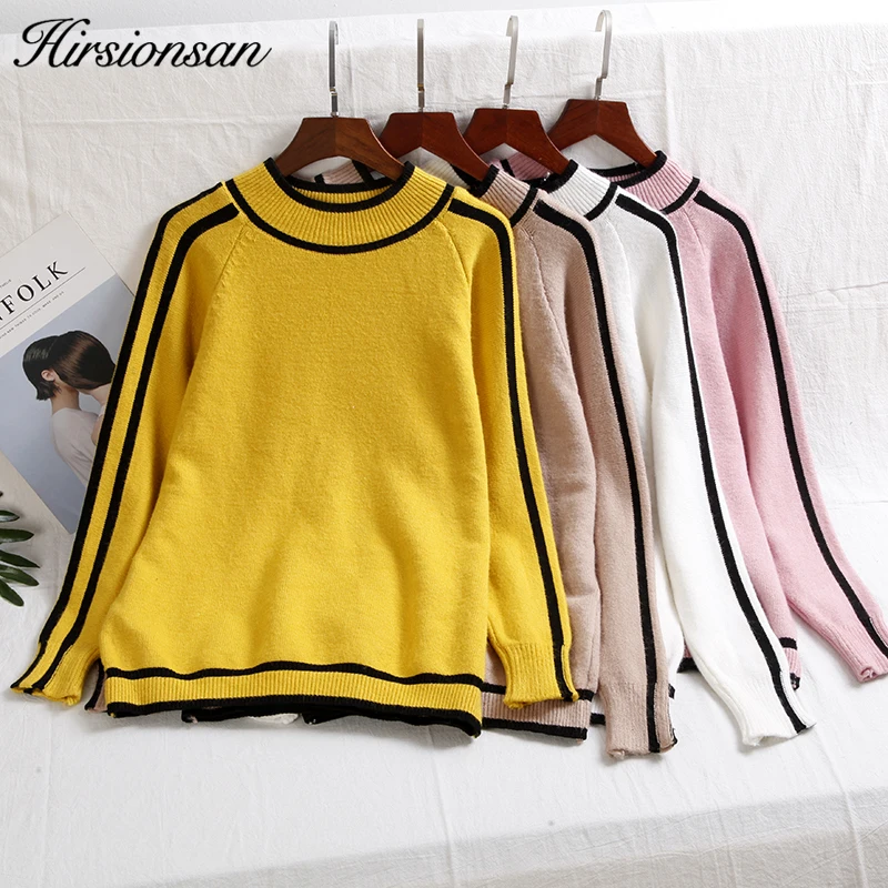 Hirsionsan Autumn Winter Sweater Women 2019 O Neck Knitted Pullovers Female Soft Basic Striped Jumper Casual Thicken Sweaters
Hirsionsan Autumn Winter Sweater Women 2019 O Neck Knitted Pullovers Female Soft Basic Striped Jumper Casual Thicken Sweaters