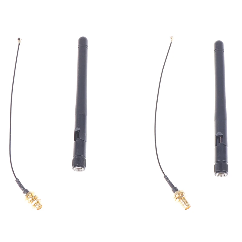 

4PCS 3dBi WiFi 2.4g Antenna Aerial RP-SMA Male wireless router+ 17cm PCI U.FL IPX to RP SMA Male Pigtail Cable 2.4GHz