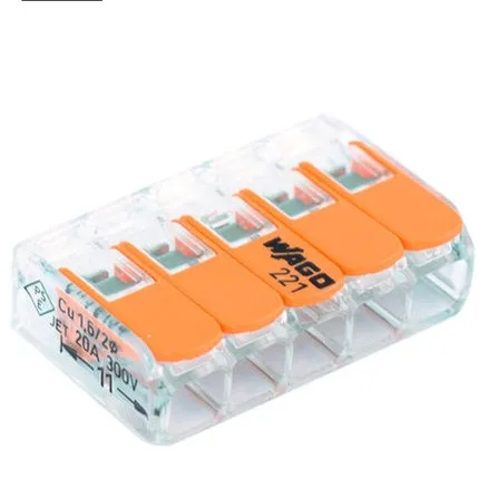 25pcs/lot 221-415 Original WAGO connector, led splice, COMPACT Splicing Connectors; 5-conductor connector; 100% Original WAGO
25pcs/lot 221-415 Original WAGO connector, led splice, COMPACT Splicing Connectors; 5-conductor connector; 100% Original WAGO