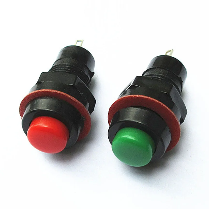 DS-211 / 213 Round Button Switch Red / Green with Lock/ Unlock Reset Small Button Switches Open Hole 10MM 2pcs Retail
DS-211 / 213 Round Button Switch Red / Green with Lock/ Unlock Reset Small Button Switches Open Hole 10MM 2pcs Retail