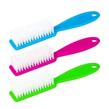 1PC professionnel Nail Art nettoyage brosse manucure vernis Gel accessoire plastique poignée fichier manucure pédicure outil poussière nettoyage(China)