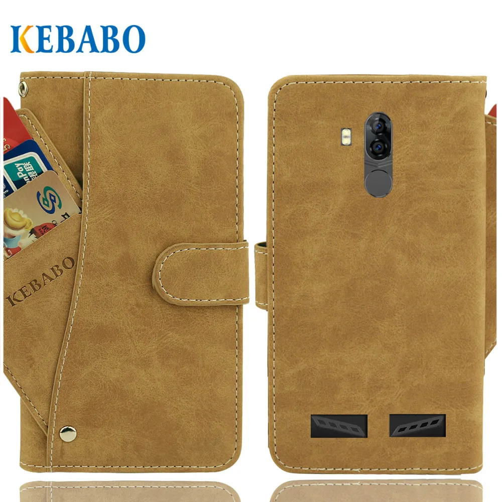 

Vintage Leather Wallet Blackview BV5800 Pro Case 5.5" Flip Luxury 3 Front Card Slots Cover Magnet Stand Phone Protective Bags