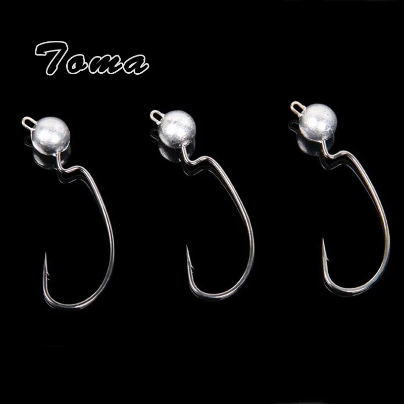 TOMA 2bags Lead Head Hook Jig Fishing Hooks 3.5g 5g 7g Barbed Hook Soft Lure Jigging Worm Crank Hook with lead weights
TOMA 2bags Lead Head Hook Jig Fishing Hooks 3.5g 5g 7g Barbed Hook Soft Lure Jigging Worm Crank Hook with lead weights